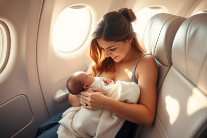 kind im flugzeug geboren