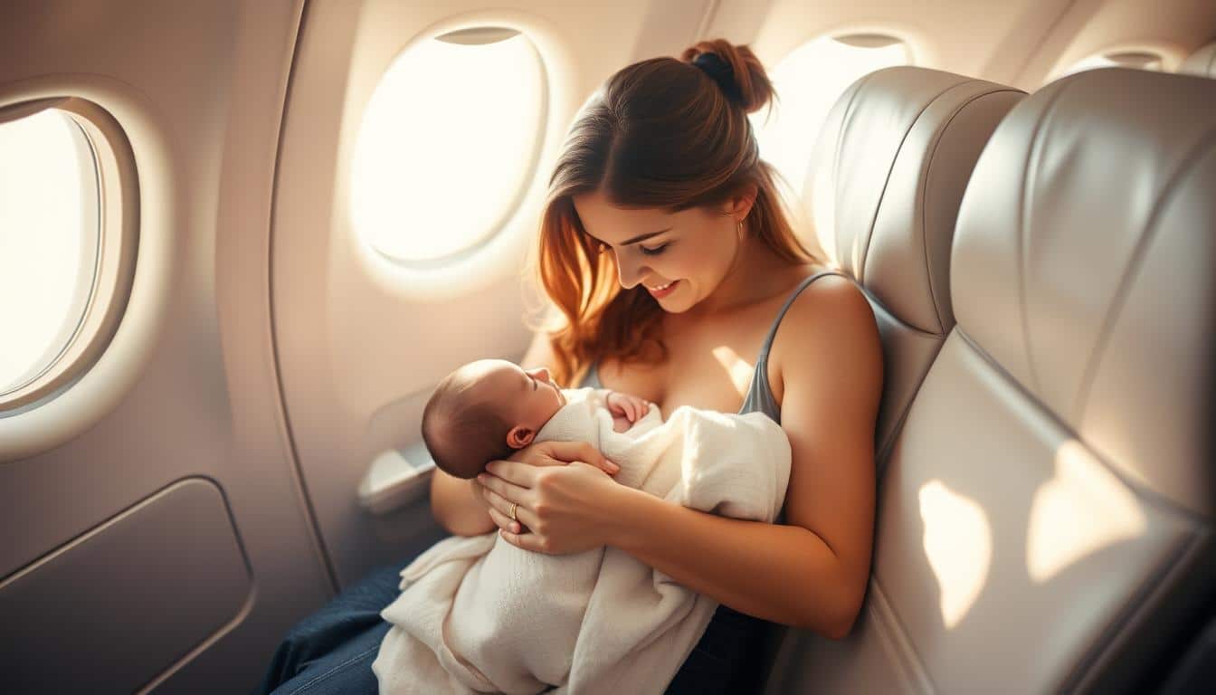 kind im flugzeug geboren