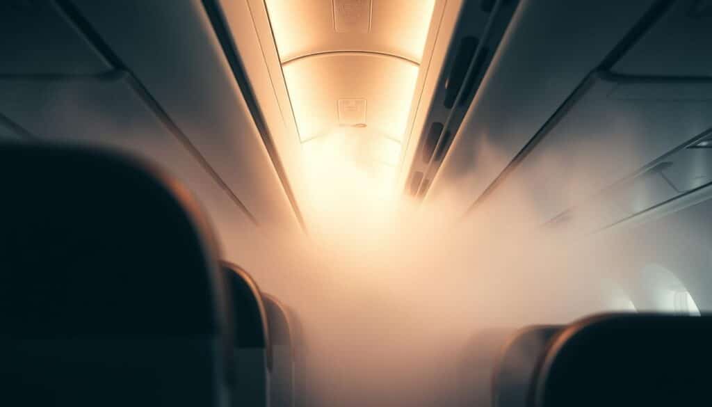 weißes nebel kabine